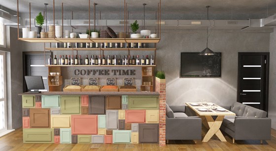 Интерьеры: Кофейня в стиле "Loft"